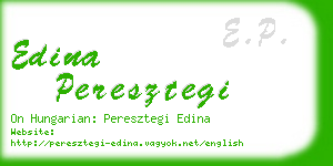 edina peresztegi business card